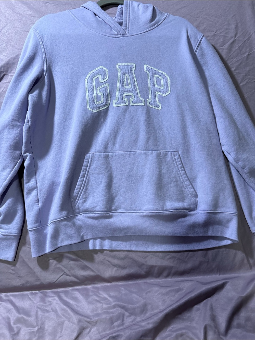 GAP Lavender Crewneck Hoodie with Front Pocket